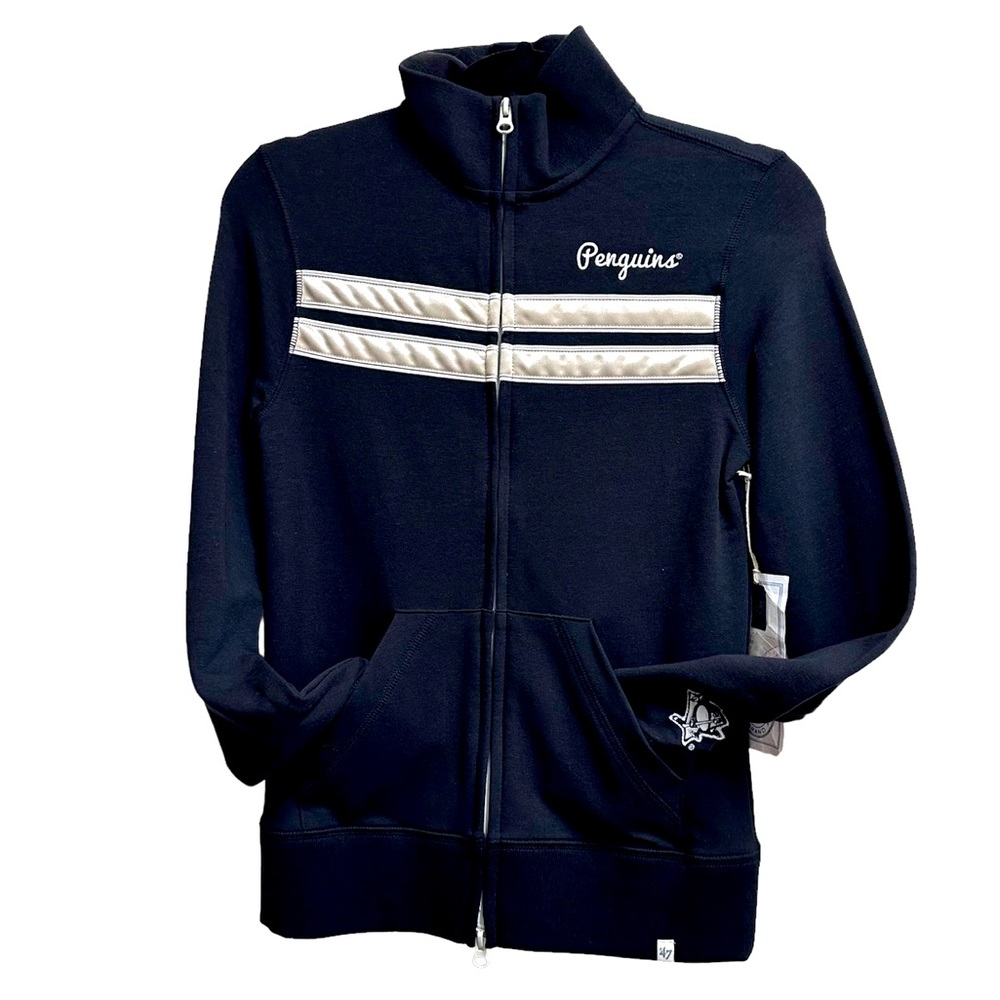 🆕 NEW 47 Brand Pittsburgh Penguins Full- Zip Jacket Size S NWT